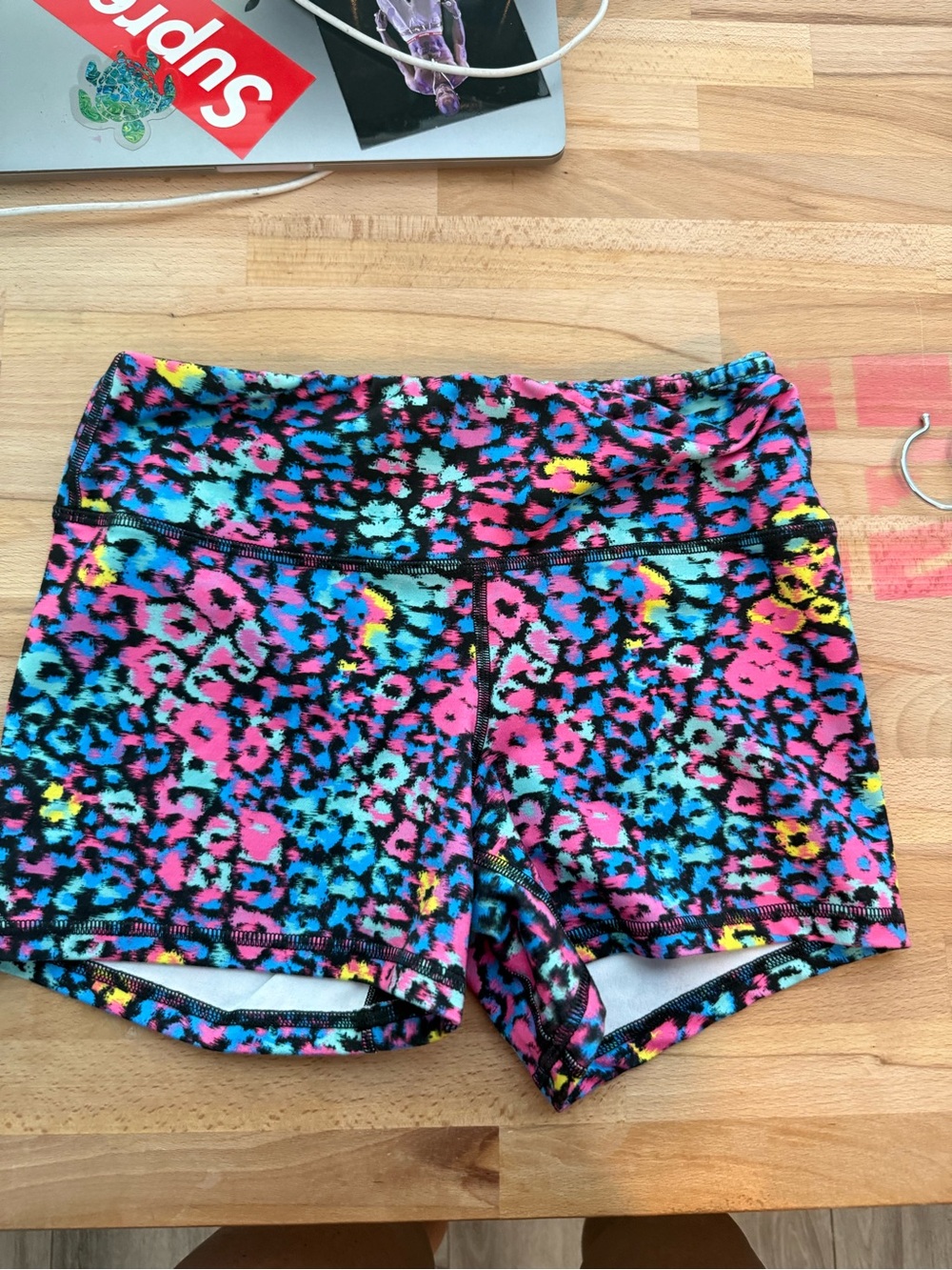 FLEO Multicolor Leopard Print Shorts – Medium